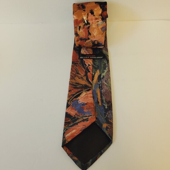 Italian All Silk Hand Made Multicolor Long Ties - Picture 4 of 6